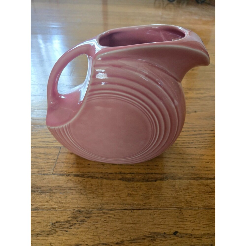 Retired FiestaWare Fiesta Vintage Large Disc Pitcher Pink Rose - 64 Oz